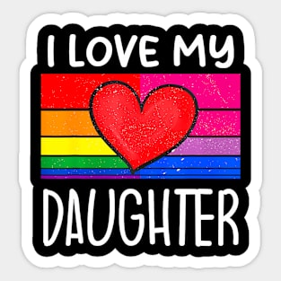 LGBT Bisexual Pride I Love My Daughter Bi Heart Bisexuality Sticker